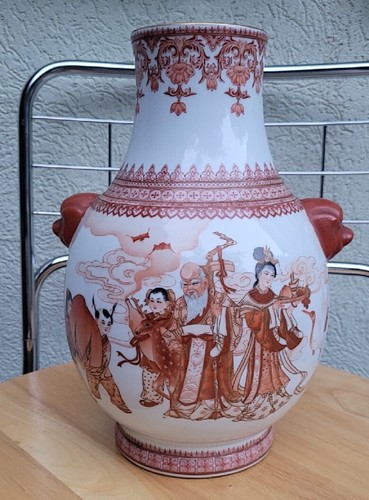 Vase porcelaine chinois ancien - vase,