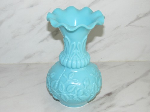 Vase opaline bleu 20cm - opaline,