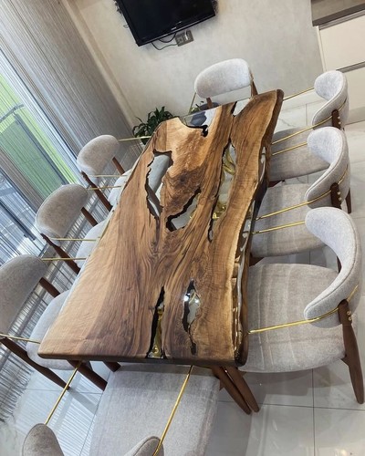 Table époxy transparente - , avec