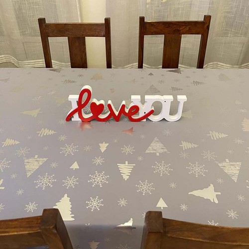 Nappe noel p54 gris argent - de,