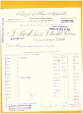 LYON (69) ARTIFICIAL FLOWER FACTORY ""HAMMER-SERRIN / J. PROST Succ"" in 1927