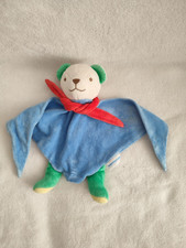 Doudou Plat ours triangle bleu