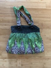 Women’s Beach Hobo Straw Paisley Polka Dots Green Bag Shoulder Purse