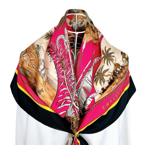 Foulard vintage soie - foulard,