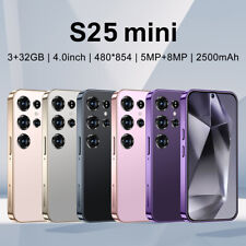 Smartphone S25 Mini 5G portable débloqué Android 13 double SIM 4,0 pouces 32 Go