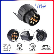 adaptateur remorque Convertisseur 7/13 Broches Caravane Auto Moto Camion NEUF