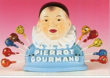 Pub card PIERROT GOURMAND plaster lollipop display