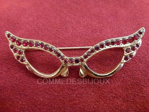 Broche vintage masque loup - broche,