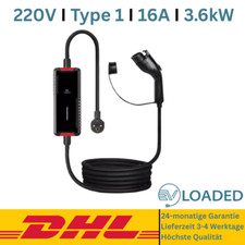 Type 1 Câble Du Chargeur pour Voiture Électrique 220V 16A 1 Phases 3,6 Kw 10m