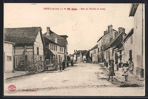 Cpa piney rue poirier au - rue, du