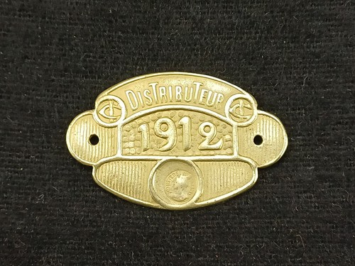Plaque fiscale 1912 laiton