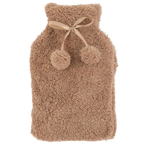 Bouillotte fourrure marron - bouillotte,