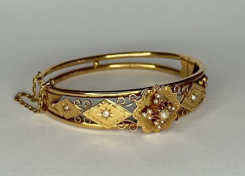 Bracelet jonc jaune 18k - or,