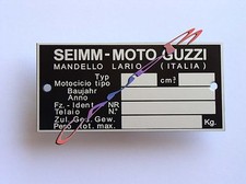 PLAQUE  CONSTRUCTEUR  MOTO