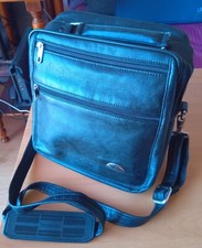 Grand Sac Bandoulière Homme en Cuir Véritable de Couleur Noir Marque Samsonite