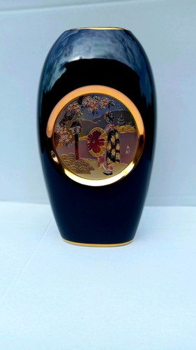 Vase japonais or fin - vase,
