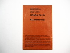 Honda PA50 Camino Moped 50 CCM Owners Manual Owners Manual 1978