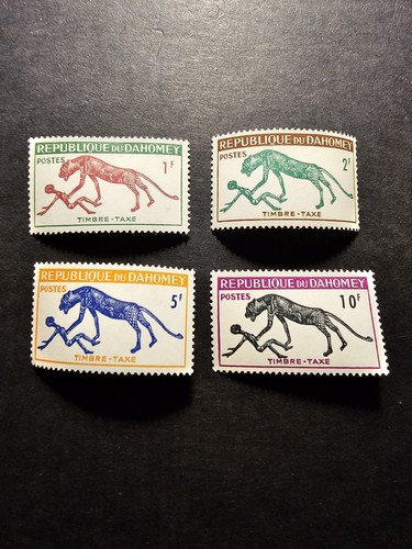 Timbre dahomey taxe panthère - dahomey,
