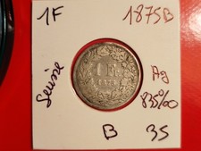 Suisse 1 Franc 1875 B