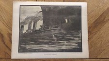Antique engraving ""Oil Supply"" good condition.