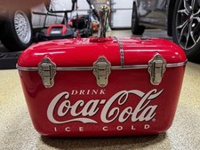 Vintage Coca-Cola Collectable Cooler w/ Radio + CD Player - Works Great! 