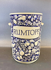 Marzi And Remy RUMTOPF Cobalt Blue Fruit Fermenting Crock  7L 12" Tall (No Lid)