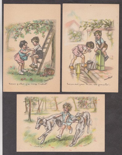 Cpa germaine bouret lot - cpa,