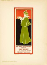 LIBRE ESTHETIQUE BY COMBAZ DAS MODERNE PLAKAT 1897 ORIGINAL STONE LITHOGRAPH