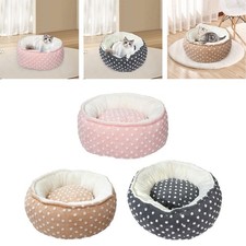 Lit rond en peluche douce pour animaux de compagnie, lit pour chien et chat,