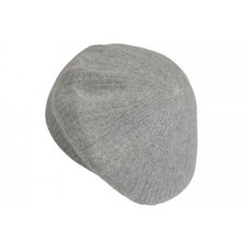 Bonnet Béret Angora Gris Fonce en Laine Douce et Tendance Angela-Taille unique