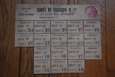 rationing - coal card serezin du rhone isere