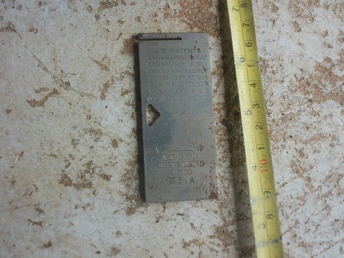 Vintage metal machine tag - machine,