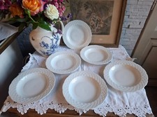 Limoges BERNARDAUD & Cie. 6 assiettes creuses en porcelaine modèle Louisiane