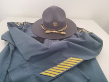 Hat, Maine State Police Hat + Shirt, Old Obsolete 1980