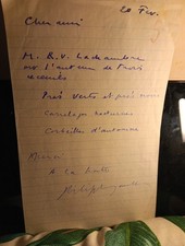 Philippe Soupault – lettre