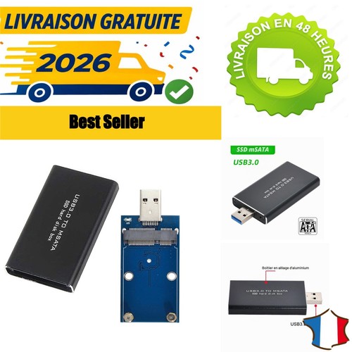 Adaptateur msata vers usb - adaptateur,
