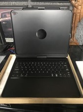 F17 Wireless Keyboard for iPad Pro 12.9" Touchpad, Backlight, 360 Horiz. Swivel