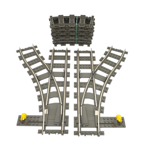 Lego train chemin de fer - 9v,
