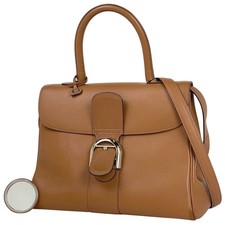 DELVAUX Brillon 2WAY Shoulder Bag Hand Bag leather Brown Women