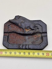 Ancien Cendrier En Fonte EFEL Avec Animal Sanglier 2/2 Chasse .Sauvage #A14