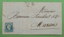 DR WHO 1849? FRANCE F/L IMPERF TO MARANS w17160