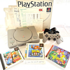 Sony PlayStation 1 PS1 SCPH-7000 en boîte + Crash Bandicoot 2 3 Racing Set...