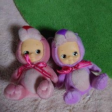 Kewpie Pink Panther Plush Set 2pcs Pink and Purple Costume 16cm Japan