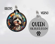 Médaille pour chien personnalisable Bichon havanais