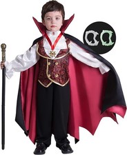 Gothic Vampire Costume Deluxe Set for Boys, Kids Halloween Party