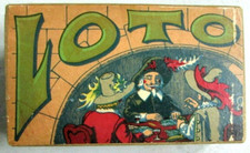 Ancienne boîte en bois Loto
