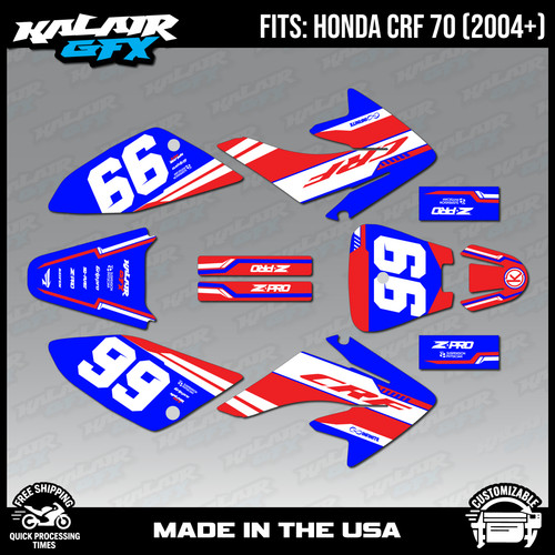 Graphics kit for honda crf70 - honda,