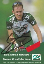 CYCLING cycling card SEBASTIEN HINAULT team CREDIT AGRICOLE 2001 signed