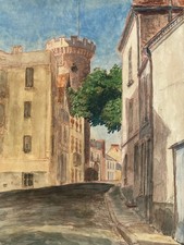 belle aquarelle Fin 19e à