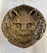 Coupelle Vide-poche en bronze animalier Tête de chat début XX e Art Nouveau
